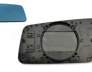 Audi 100 200 V8 Right Side (Driver) Heated Door Mirror Glass Blue (1983-1994)