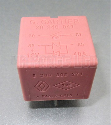 Renault Clio Laguna Megane Scenic Pink Relay 8200308271 12V 40A 20240041 - Image 4