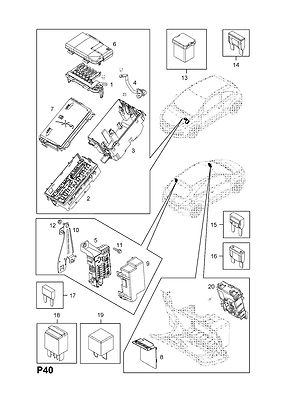Vauxhall Corsa Astra Vectra Zefira Multi Use Grey Relay 13100504 12V 10/20A - Image 3