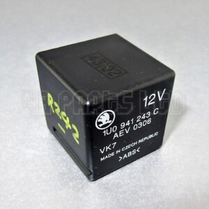 Skoda Ocativa Central Locking & Alarm Black Relay 1U0941243C 6-Pin AEV0306