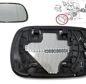 Honda Civic EP3 Type R S (03-05) Droit Chauffant Porte Miroir Verre 76203S6DH41