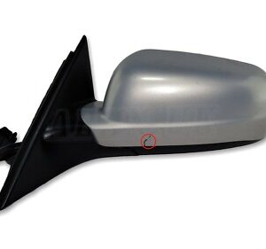 VW Passat B5 (1996-2003) Left Side Electric Heated Door Mirror Met Satin Silver