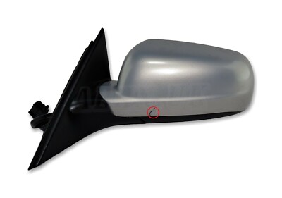 VW Passat B5 (1996-2003) Left Side Electric Heated Door Mirror Met Satin Silver
