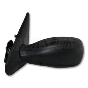 Peugeot 306 1993-2002 Left Side Manual Adjustable Door Mirror Matt Black Grained