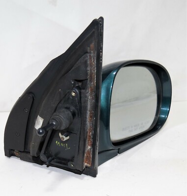 Kia Sedona MK2 (03-06) Right Side (Driver) Manual Door Mirror Met Green - Image 2