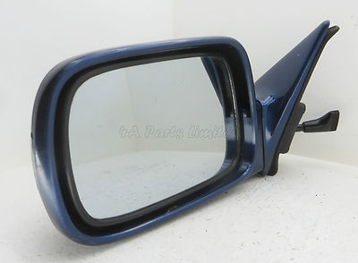 Honda Accord MK4 (1990-1994) Left Side (Passenger) Manual Door Mirror Blue - Image 2
