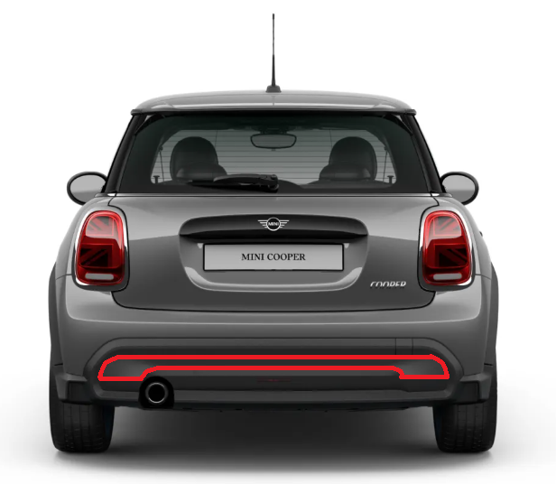 9450697 Mini F56 LCI2 Genuine Rear Bumper Middle Cover Moonwalk Grey 1 - Image 8