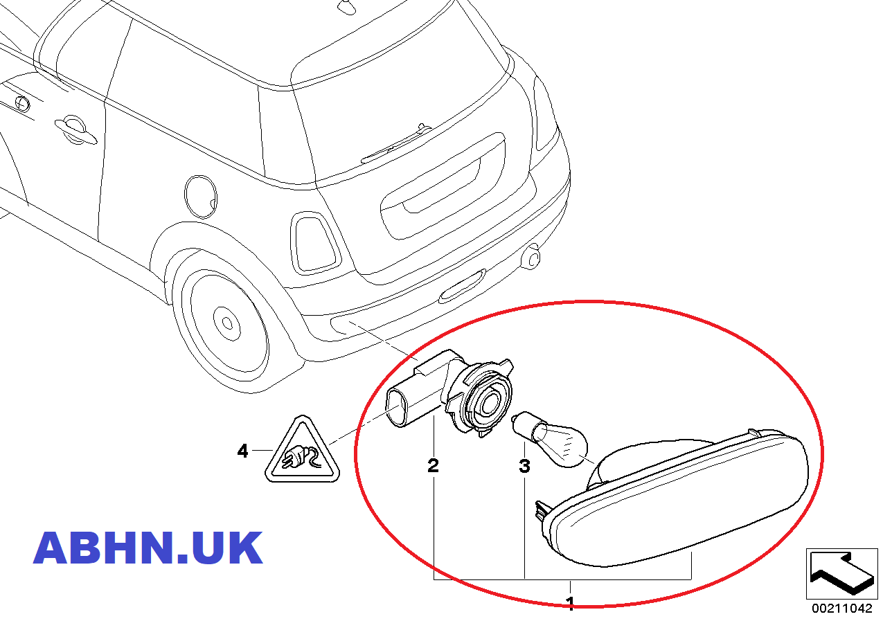 BMW Mini R56 R57 R58 R59 (09-15) Left Side Rear Fog Light + Bulb 63242751707 - Image 11