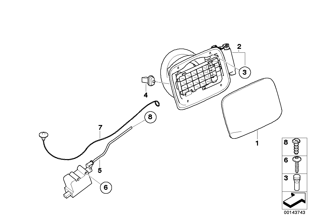 BMW 3 Series E92 (2005-2013) Coupe Fuel Flap Cover 51177117978 Silver Green - Image 5