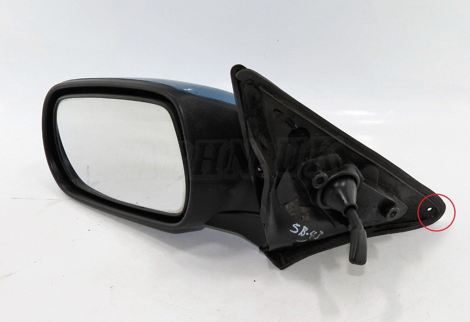 Nissan Primera P10 (1990 - 1996) Left Side Manual Wing Mirror Metallic Blue - Image 2