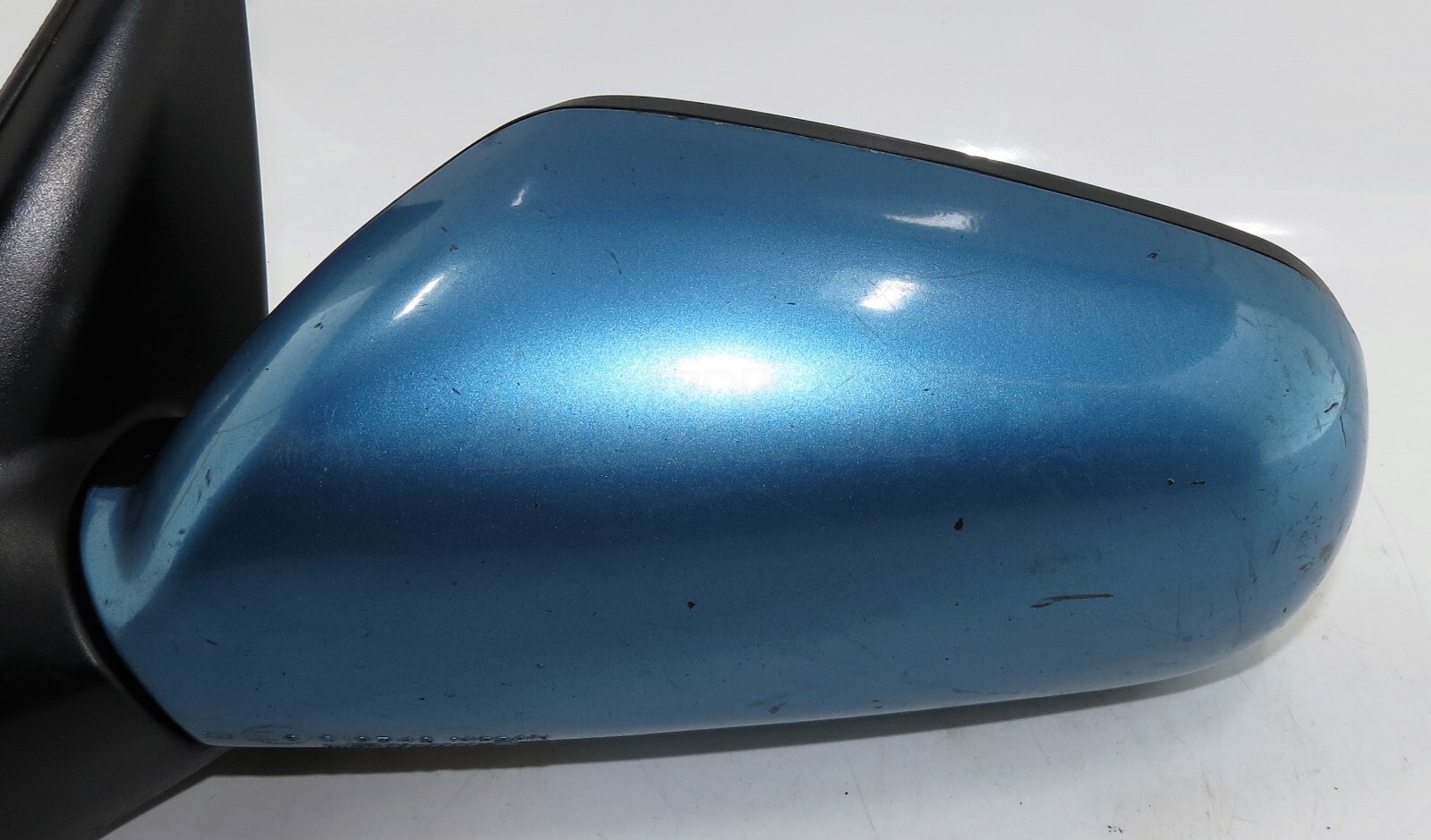 Nissan Primera P10 (1990 - 1996) Left Side Manual Wing Mirror Metallic Blue - Image 3