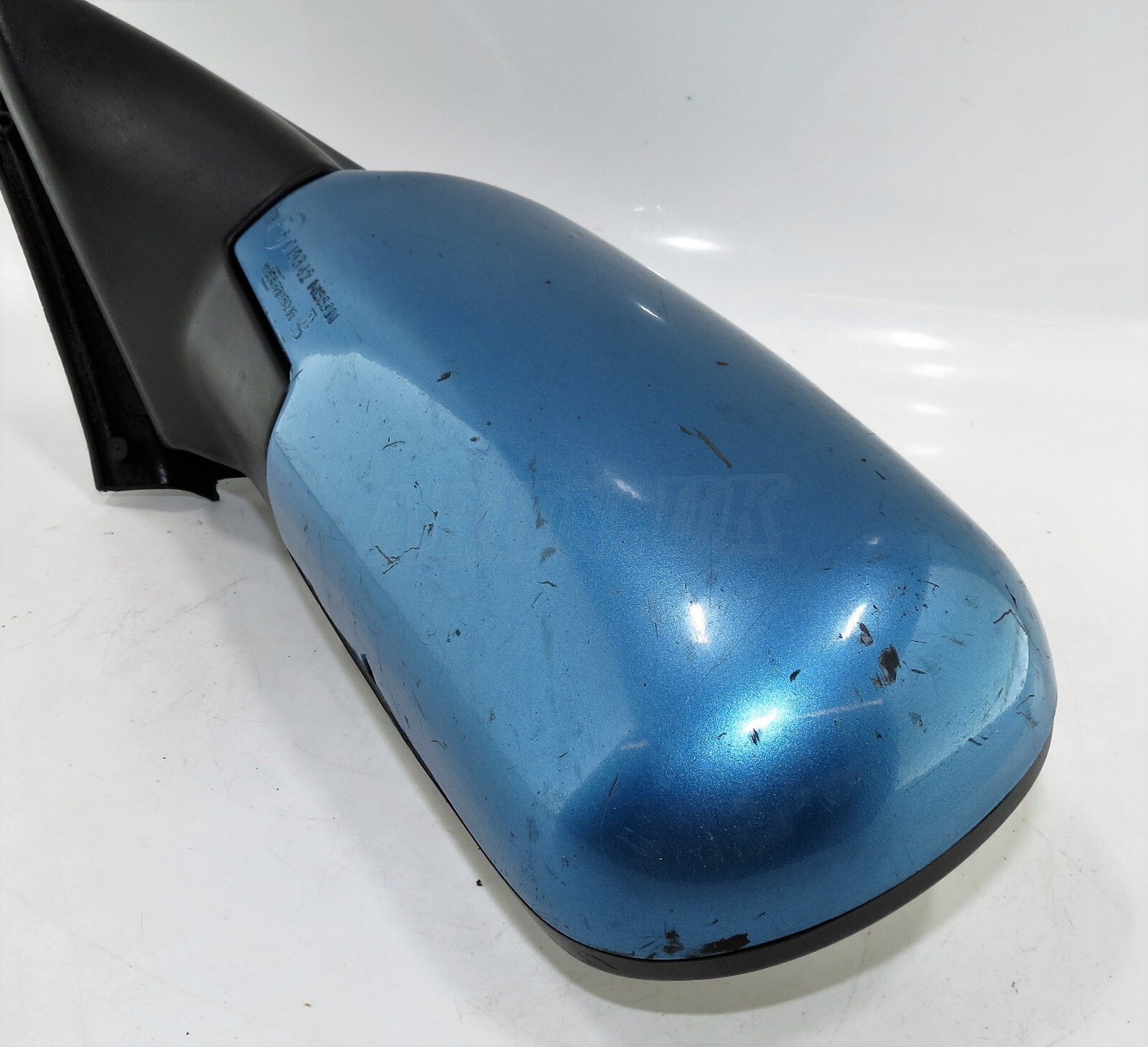 Nissan Primera P10 (1990 - 1996) Left Side Manual Wing Mirror Metallic Blue - Image 6