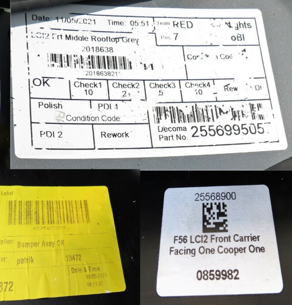 Mini One Cooper Classic F56 LCI2 Front Bumper Bare Rooftop Grey 4 PCD Hole Chrme - Image 10