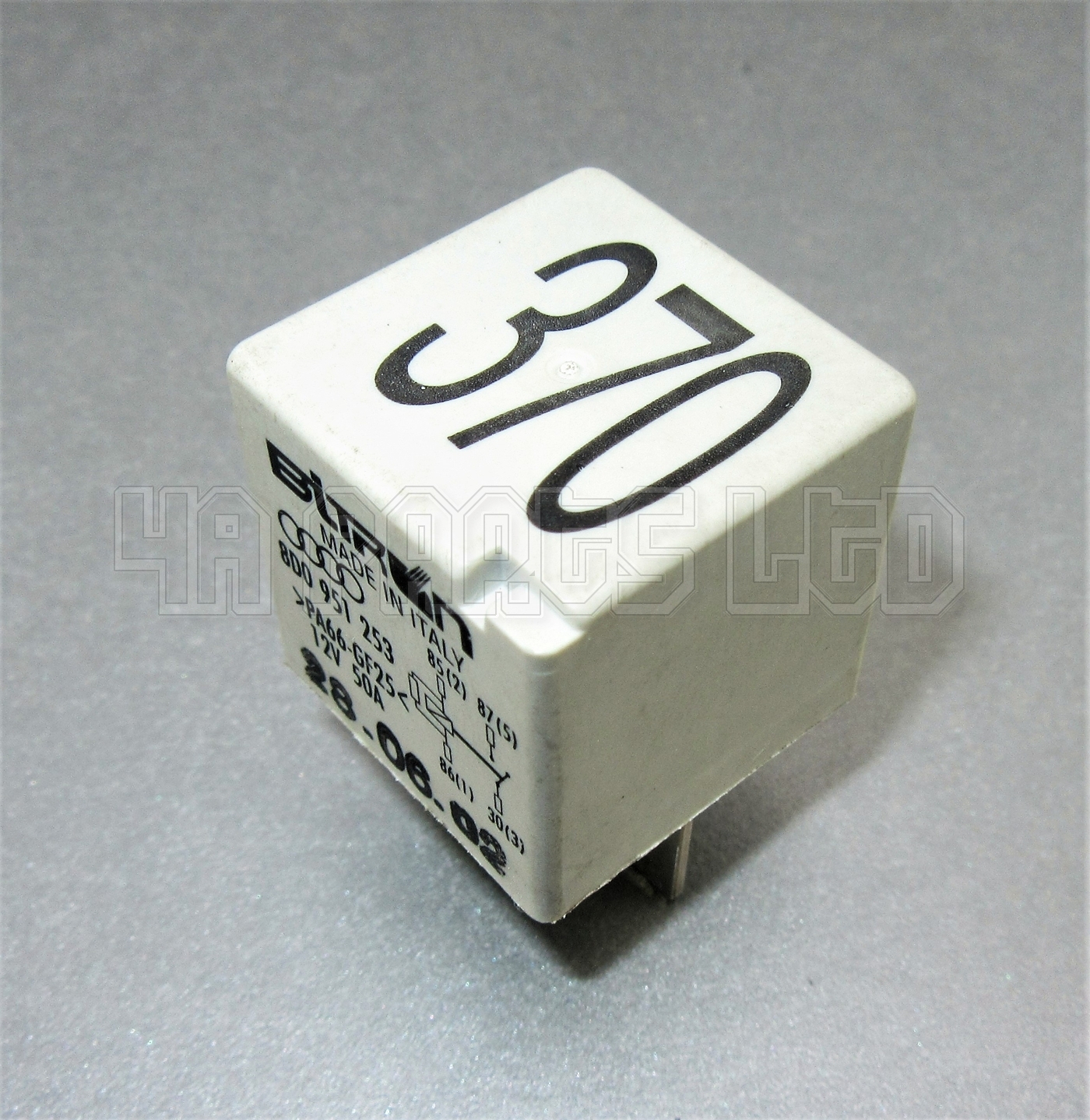 Audi VW Seat Skoda White Relay 8D0951253 (No.370) 4-Pin Bitron 12V 50A - Image 5