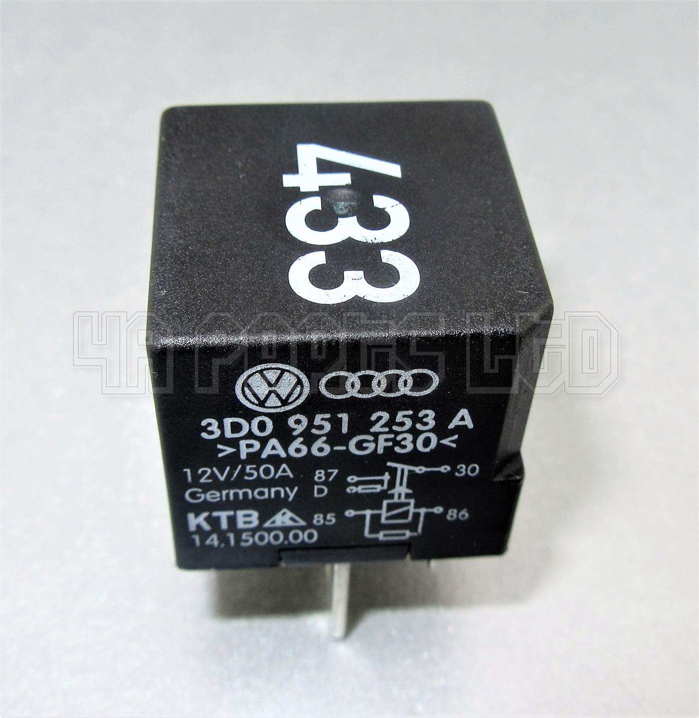 Audi VW Seat Skoda Grey Relay 1K0906381 V23134-B52-X426 (No.458) 5-Pin SN7 - Image 5