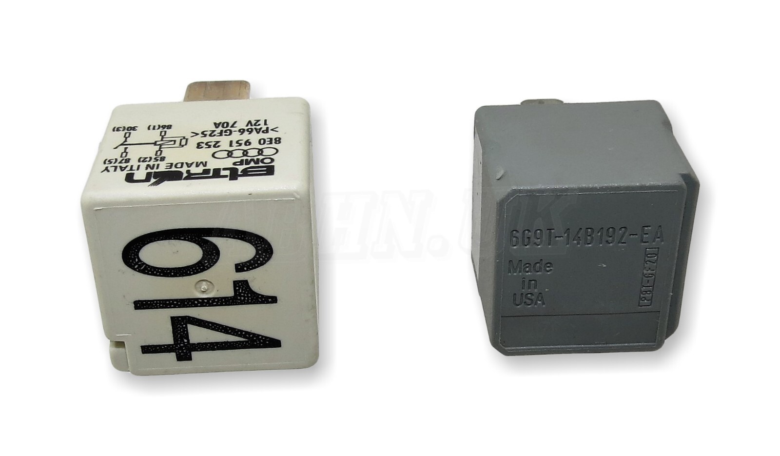 Audi 4-Pin White Relay 614 (Replacement) Glow Plug Fuel Pump 8E0951253 12V 70A - Image 2