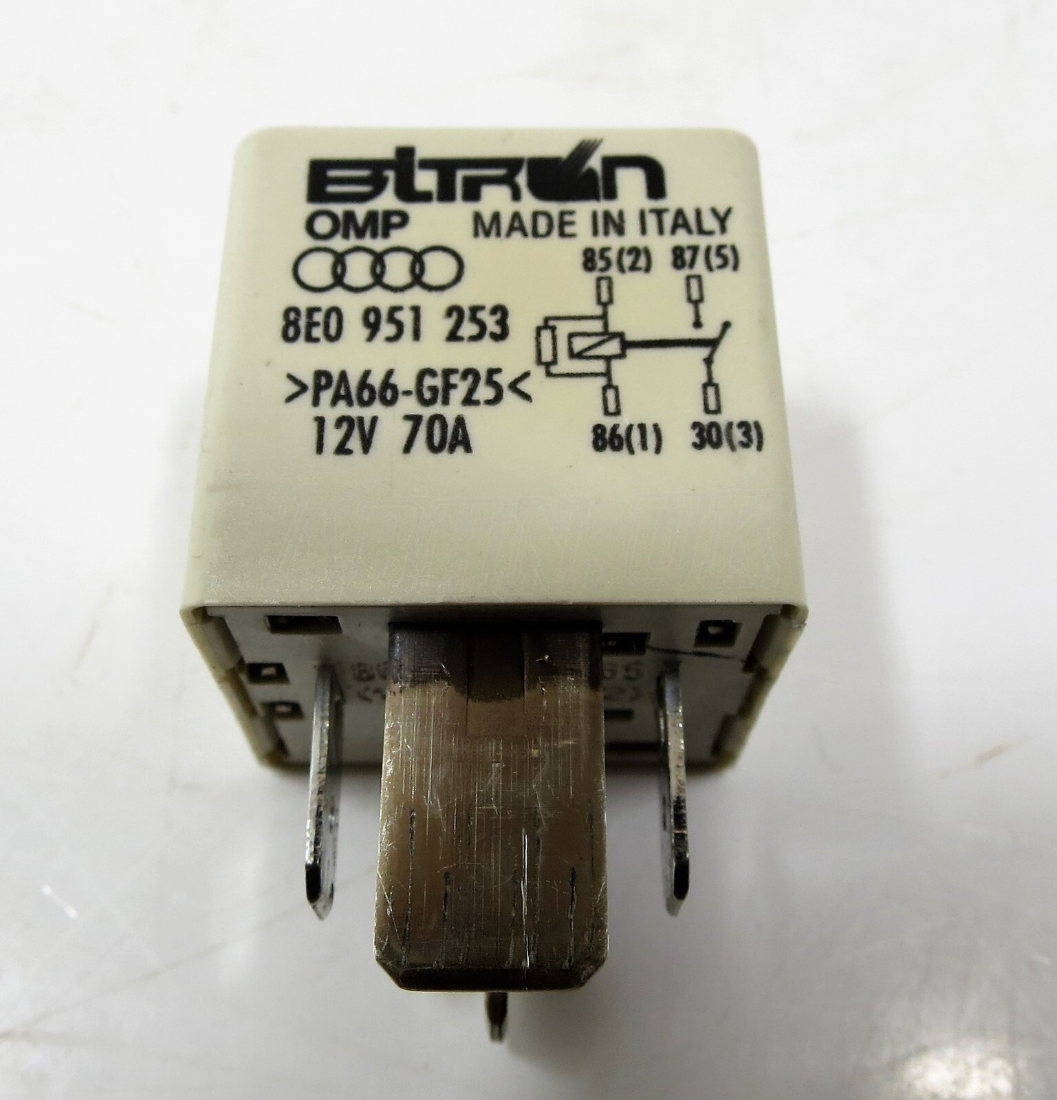 Audi 4-Pin White Relay 614 (Replacement) Glow Plug Fuel Pump 8E0951253 12V 70A - Image 5