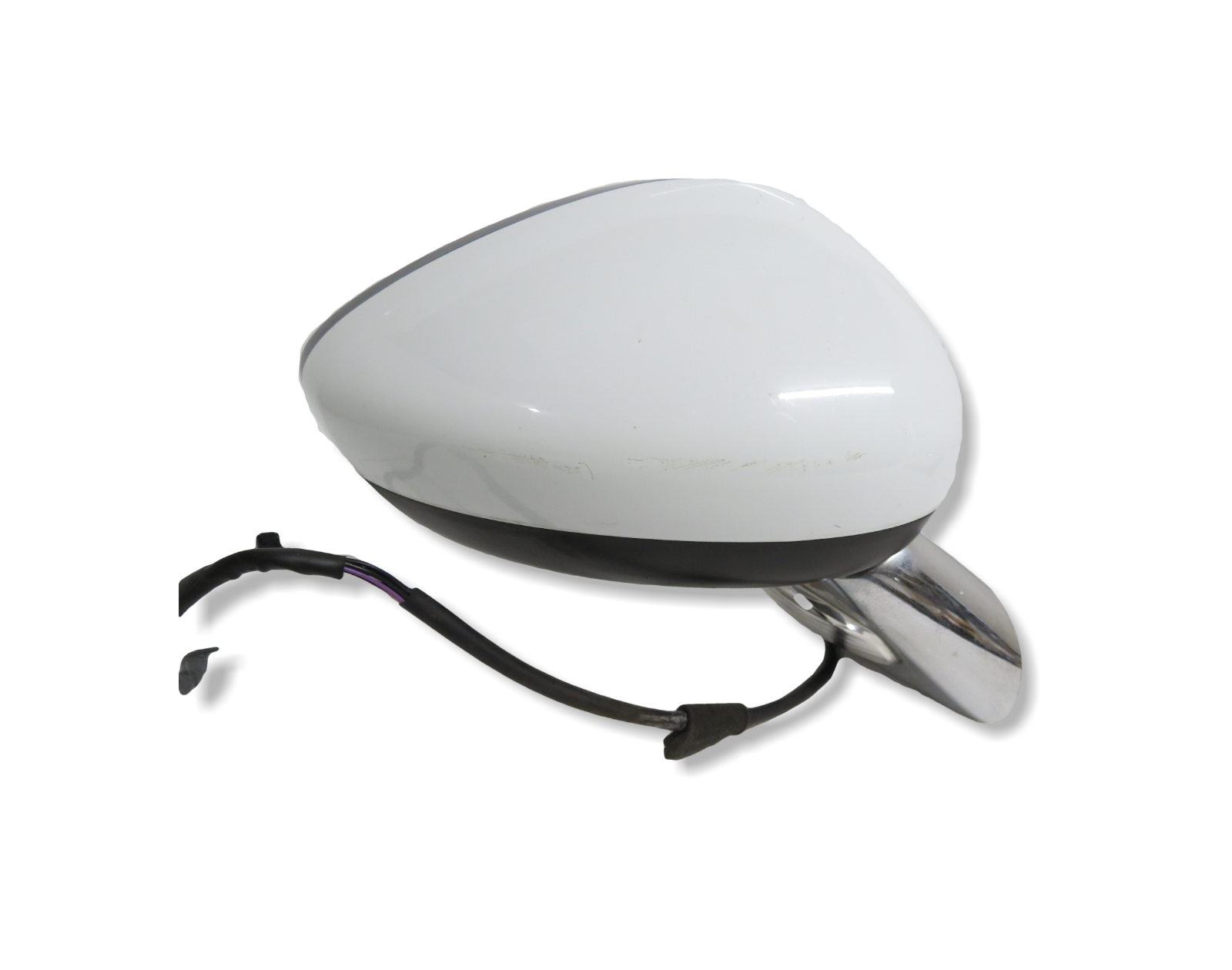 Citroen DS3 A55 09-16 Right Side Power Folding Wing Mirror White+Chrome 11-Wires