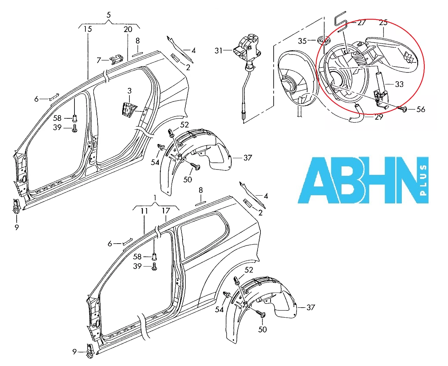 VW Golf 5 MK5 (03-09) Fill-In Fuel Flap Cover 1K6809857B 1K6809857 United Grey - Image 2