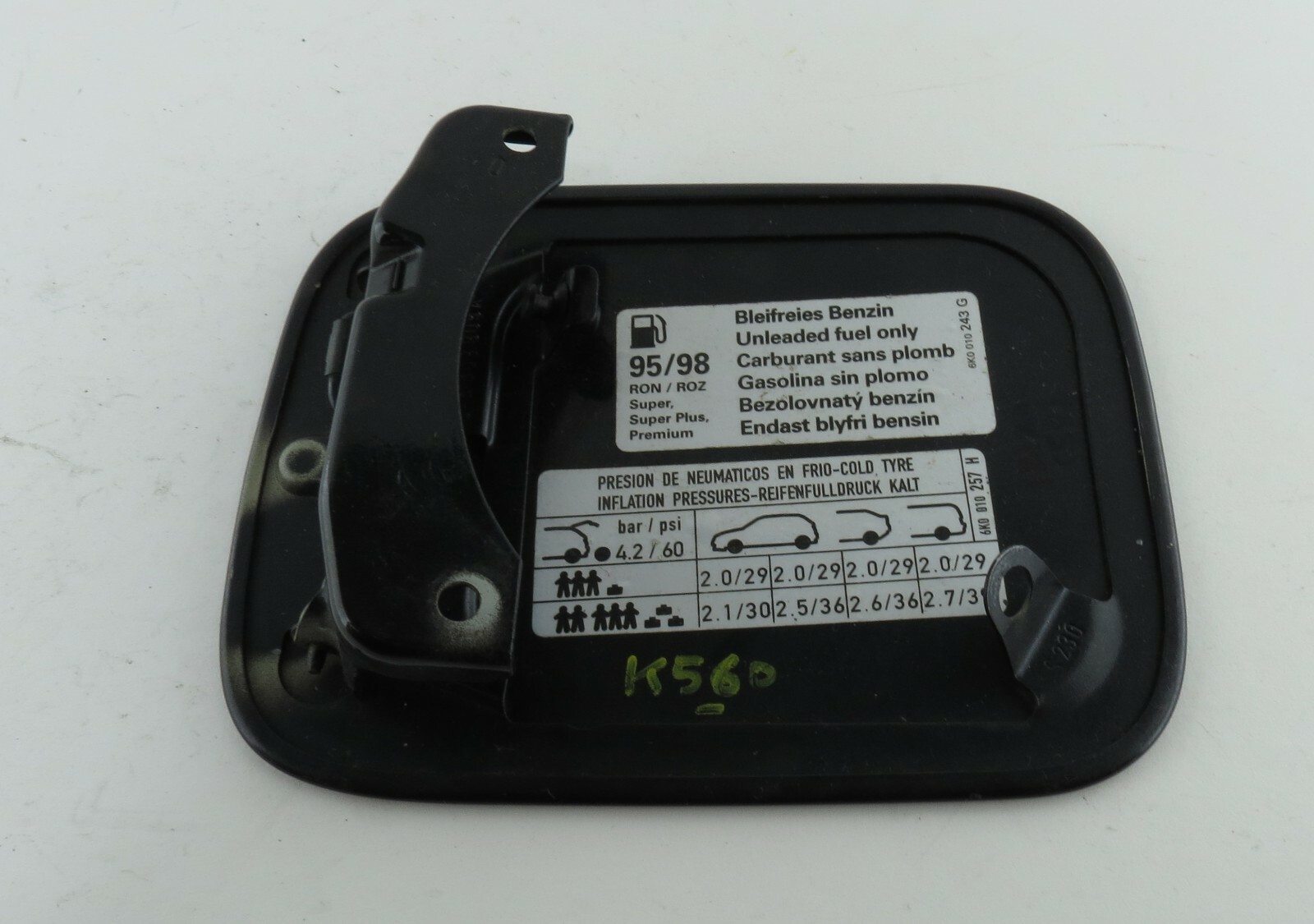 Seat Ibiza/ Cordoba 6K (93-02) Fuel Filler Flap Cover UA2 6K6809905A Met Black - Image 4