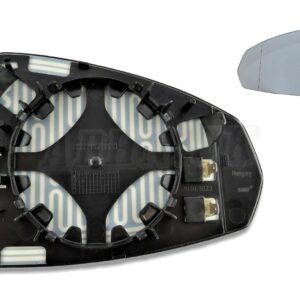 Fits Audi A3 8V (12-20) Left Side Standard Heated Door Mirror Glass 8V0857535E