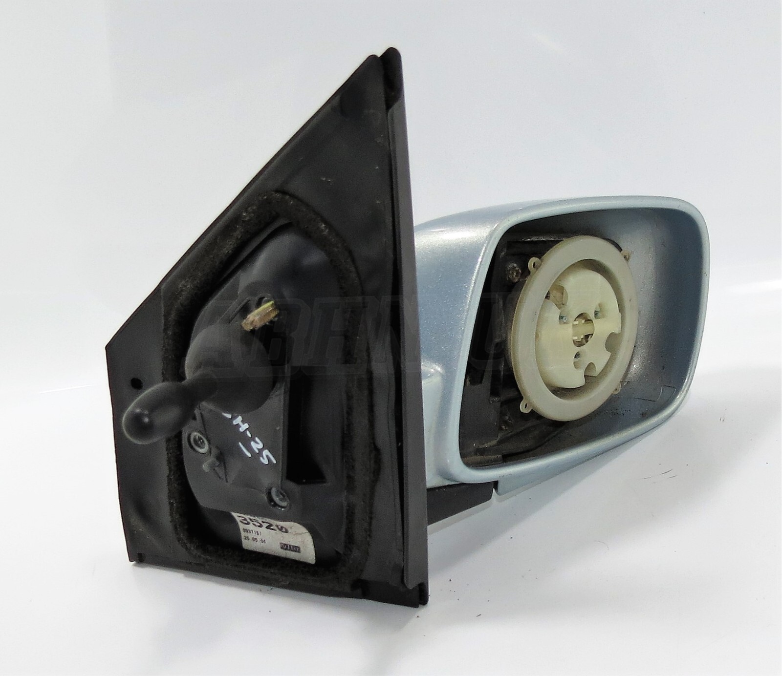 Toyota Yaris MK1 Vitz (1999-2005) Right Side Manual Door Mirror Silver/ No Glass - Image 2