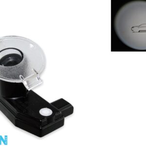 Land Range Rover Evoque L551 Right Side Mirror Puddle Projector Light +Car Logo