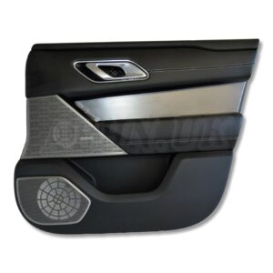 Range Rover Velar L560 RHD Front Right Interior Door Card Ebony+Brushed Silver