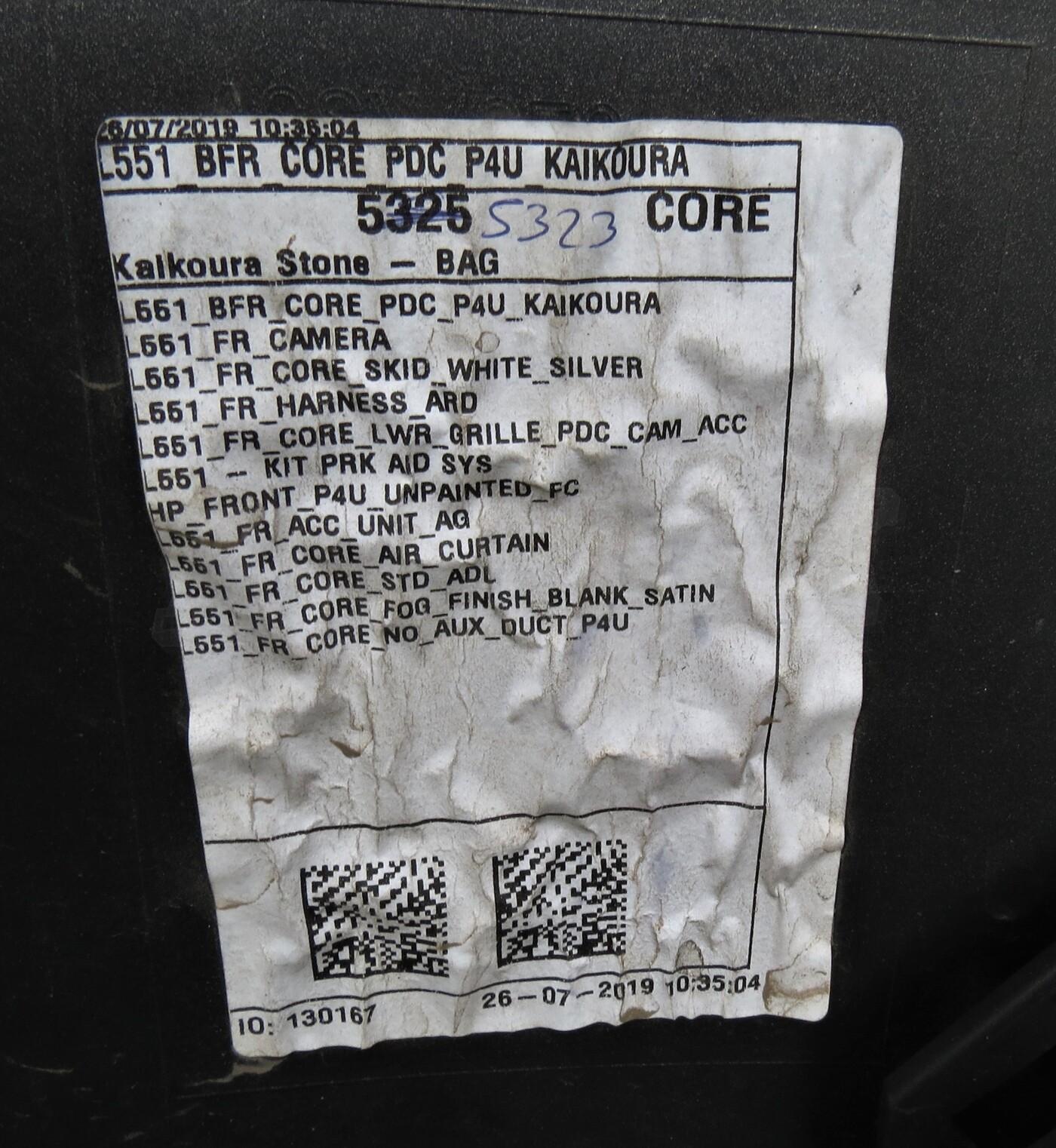 Land Range Rover Evoque L551 Front Bumper Kaikoura Stone BAG 6 PDC Holes Rad Sns - Image 11