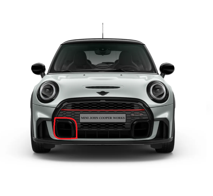 Genuine Mini F56 LCI2 Aerokit JCW 21-> Front Bumper Right Side Air Duct Black-II - Image 10