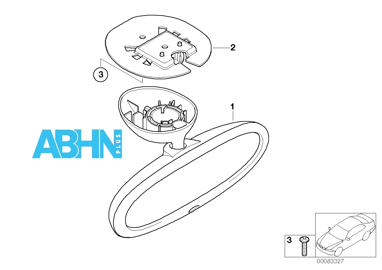 BMW Mini R50 R53 Auto Dimming Interior Rear View Mirror EC 1508456 51161508456 - Image 3
