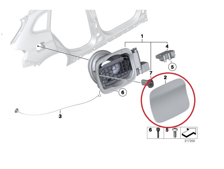 BMW X1 E84 (08 - 15) Zinoro M12 13-15 Sportello Carburante Cover 51172993153 Met - Image 3