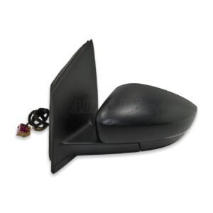 VW Polo 6R (09 - 16) Left Side Manual Door Mirror 6R2857501E Grained Matte Black