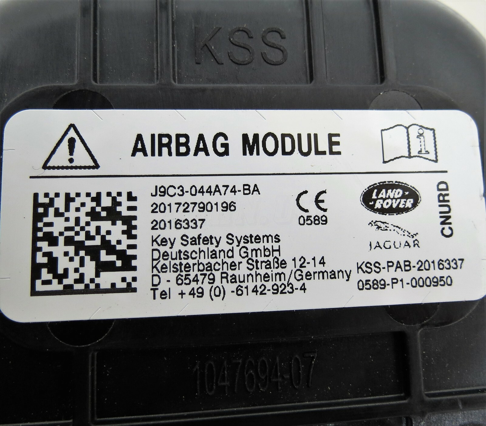 J9C3-044A74-BA Land Rover Jaguar Genuine Passenger Left Side Dashboard Airbag - Image 8