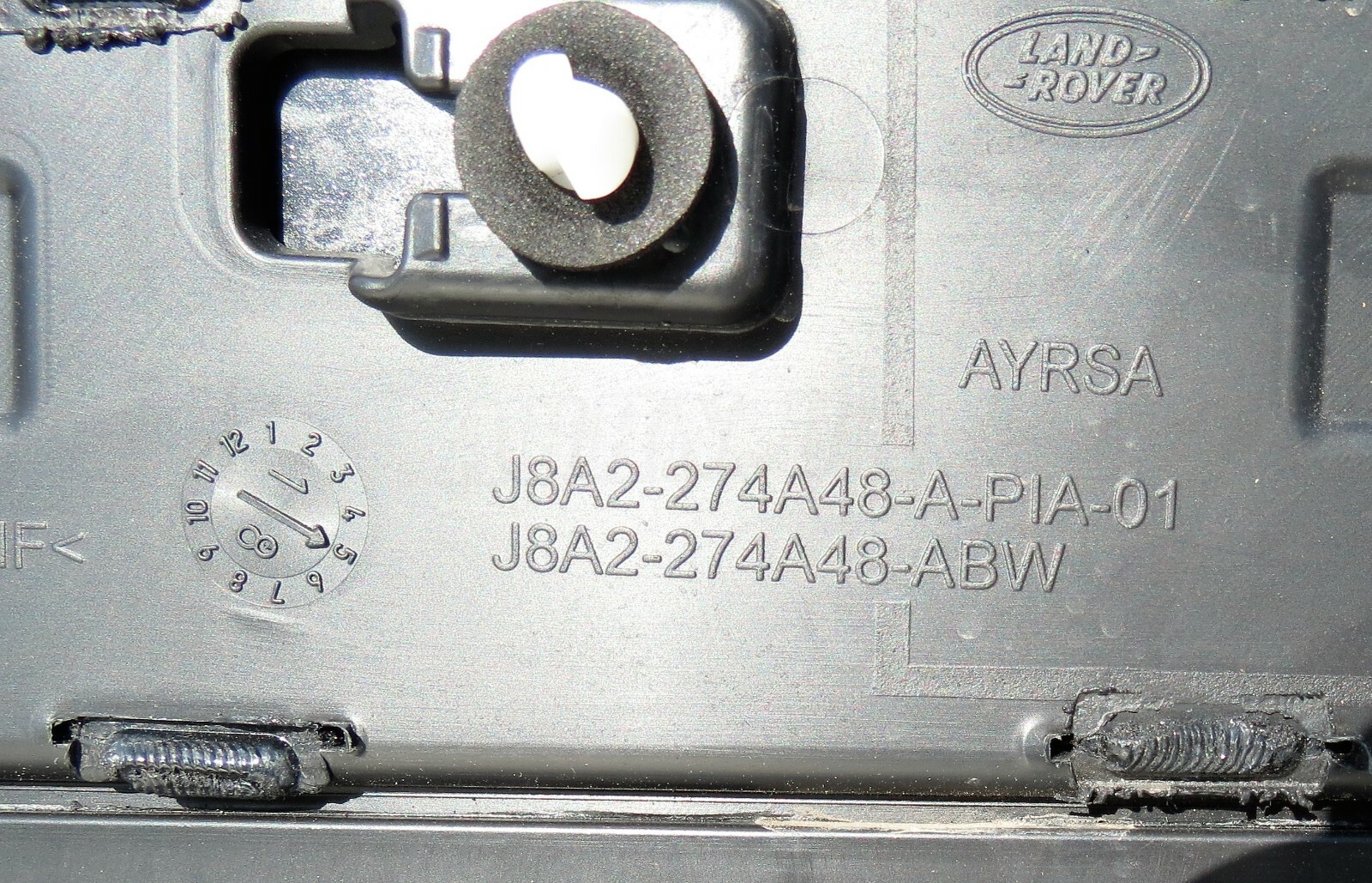 Range Rover Velar Rear Right Side Door Clad Lower Moulding Trim Grain Glos Black - Image 8