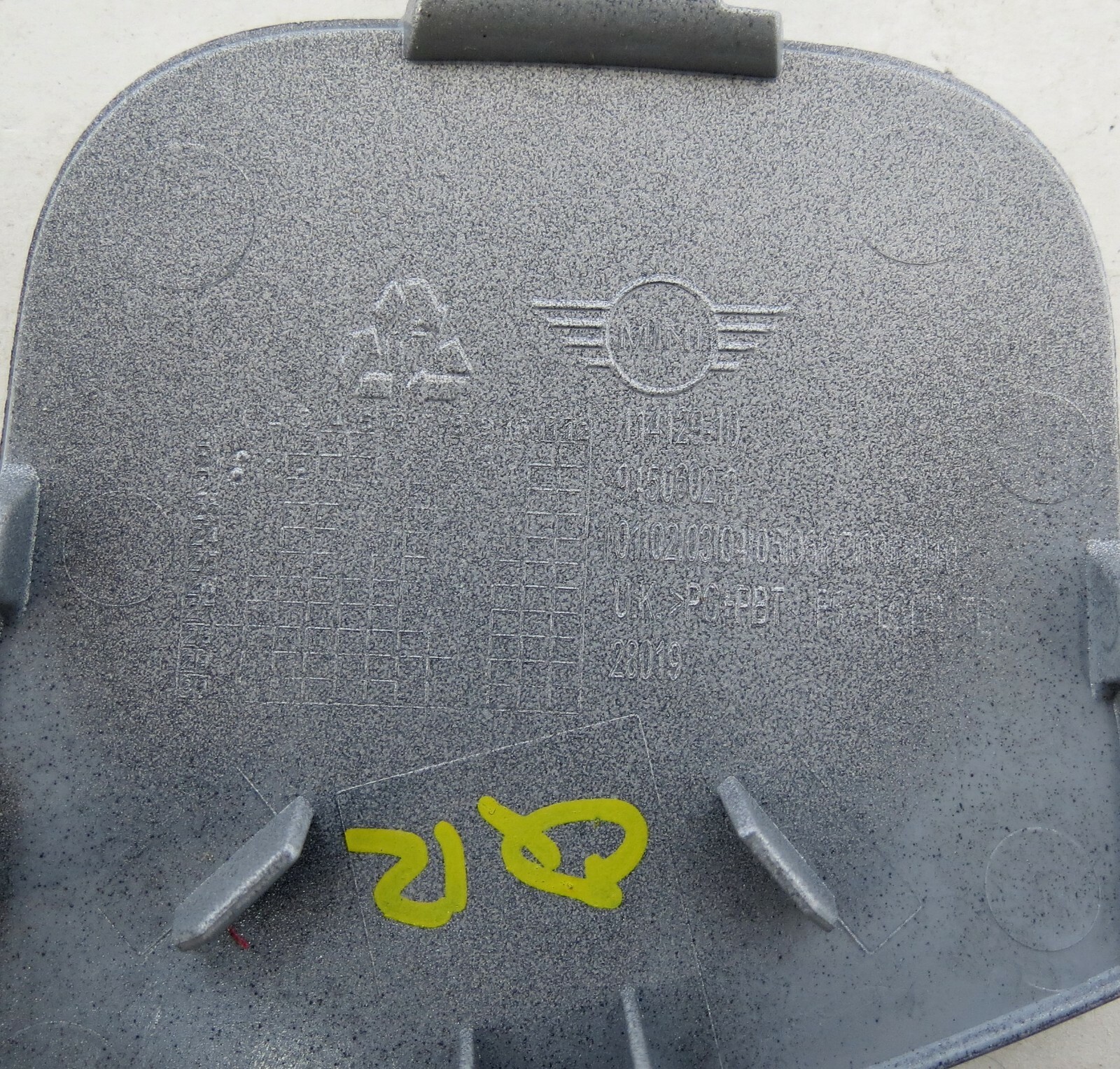 9450602 Mini One Cooper S LCi2 Front Bumper Towing Eye Cover Silver White 3 - Image 5