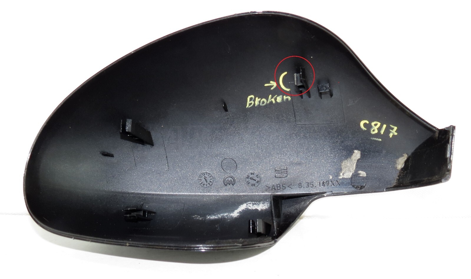 Seat Ibiza 02-08 Altea Toledo (04-09) Leon Left Side Door Mirror Cover Met Black - Image 4