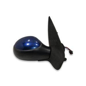 Peugeot 206 (04-09) Right Side Electric Heated Door Mirror Met Blue 96480961XT