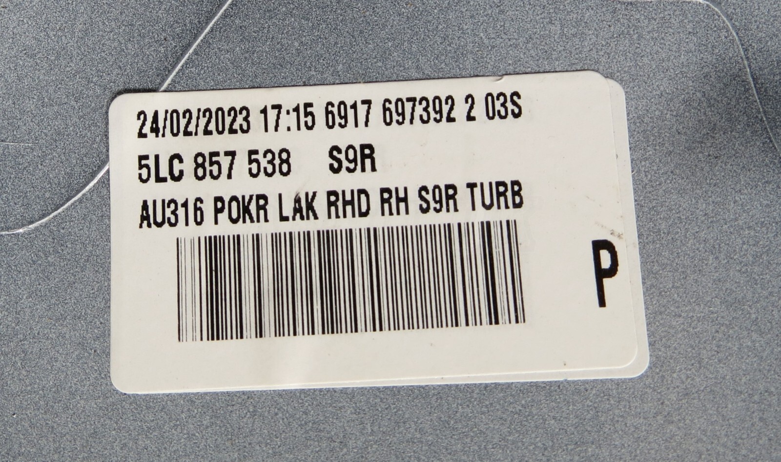 5LC857538 Skoda Enyaq Electric LHD Right Side Wing Mirror Cover Moon White Met - Image 7