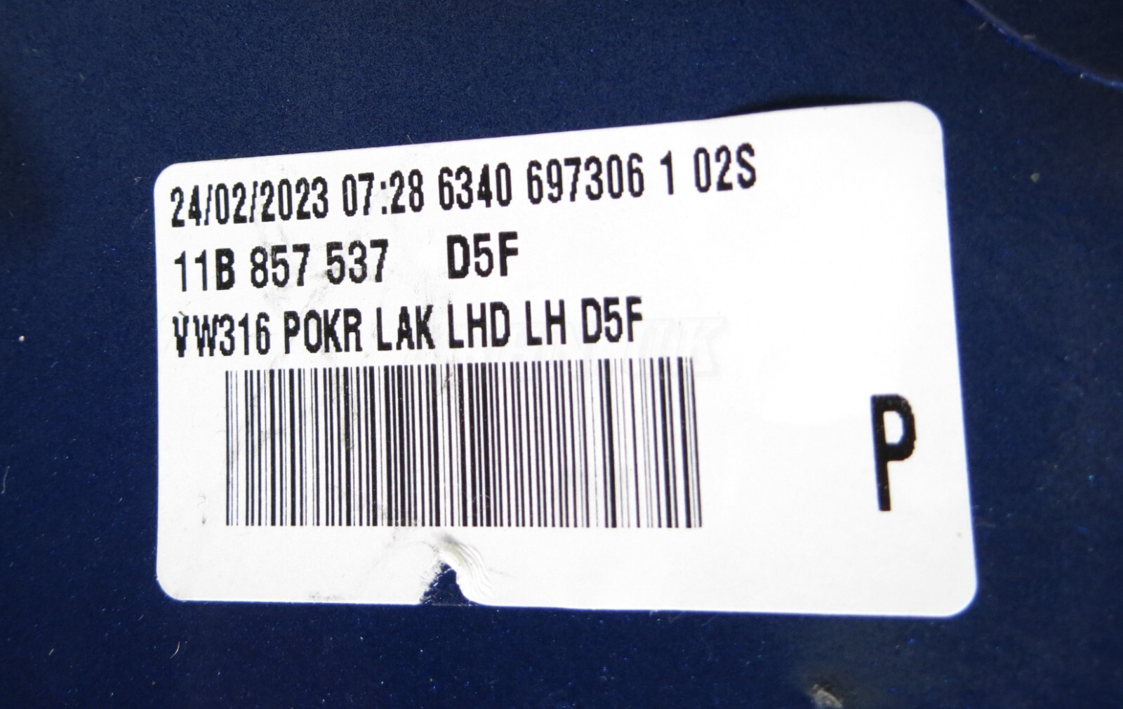 11B857537A VW ID.4 ID.5 Electric LHD Left Side Wing Mirror Cover Blue Dusk Metal - Image 7