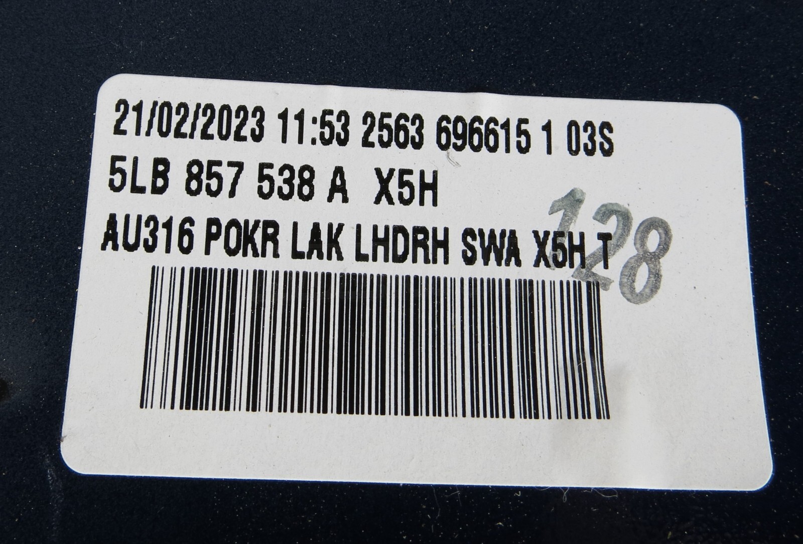 5LB857538A Skoda Enyaq LHD Right Side Wing Mirror Cover Dark Blue Metallic X5H - Image 6