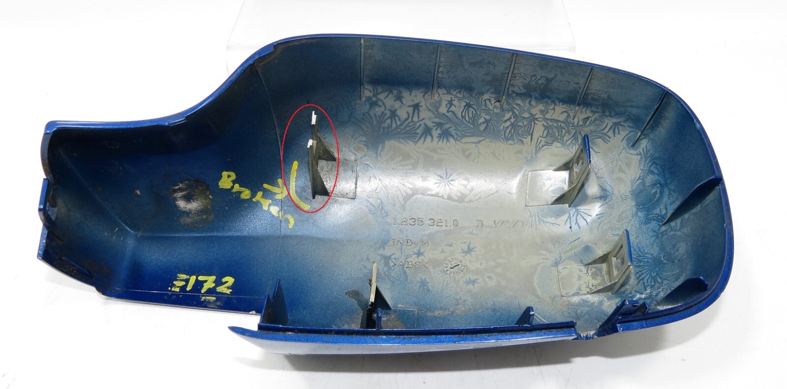 Renault Megane II Scenic II Grand (03-09) Right Side Door Mirror Cover Met Blue - Image 4