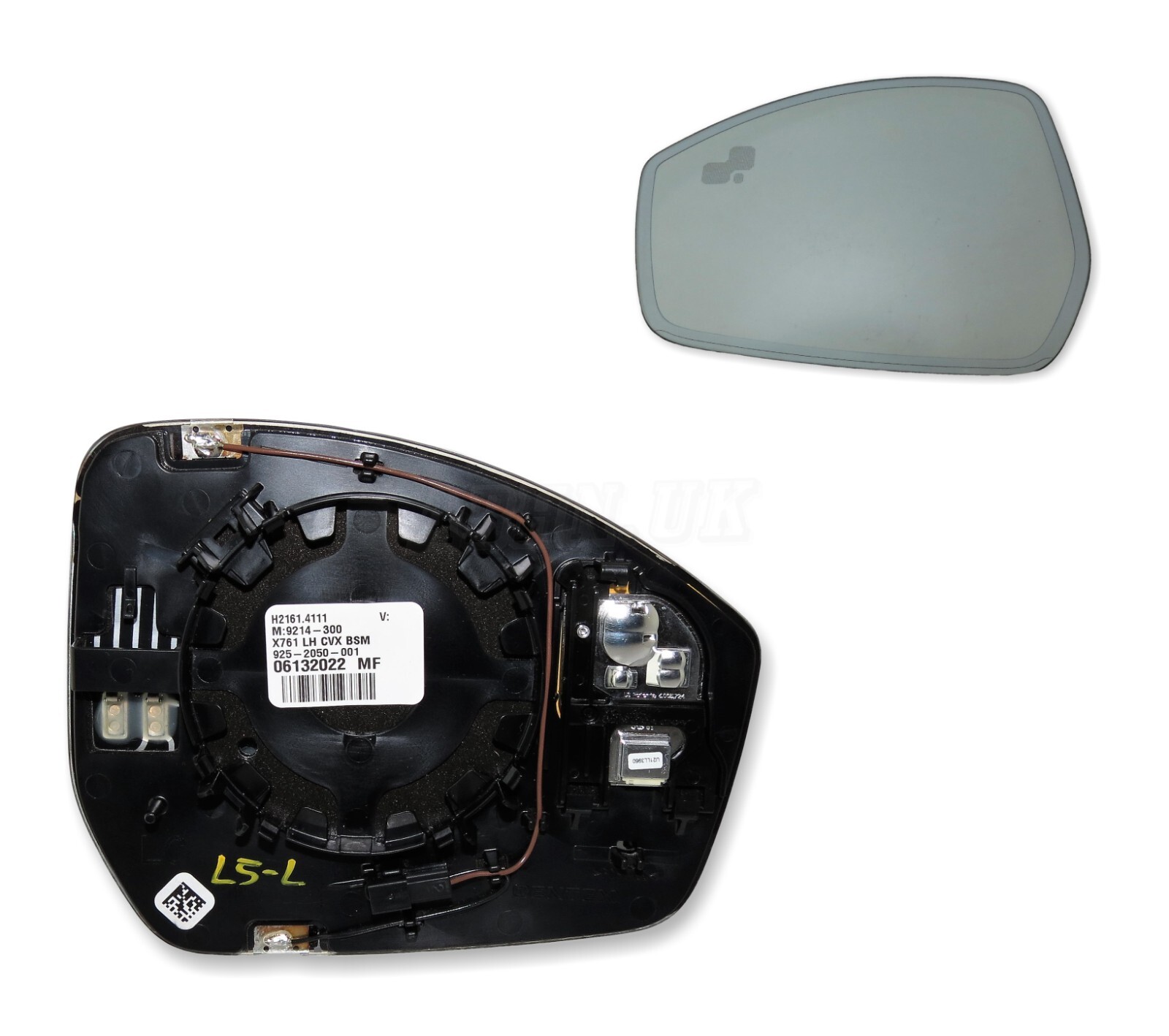 Range Rover Velar L560 /17-23 CVX Convex Auto Dimming Left Door Mirror Glass+BSM