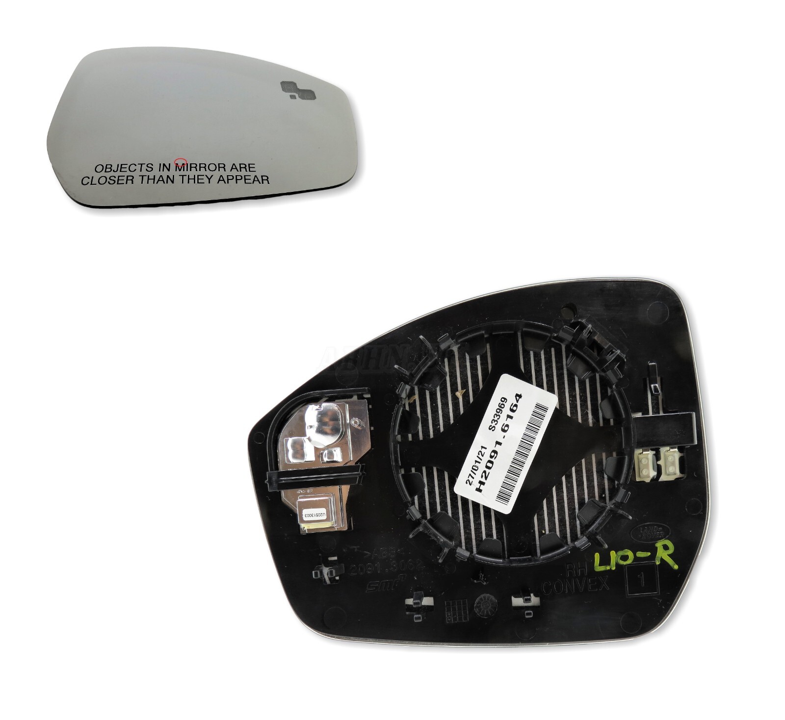 RR Evoque L551 14-23 Velar L560 Right Standard Convex Door Mirror Glass+BSM+ENG