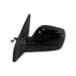 Nissan X-Trail T30 01-07 Left Side Power Folding Door Mirror Solid Black 7-Wire