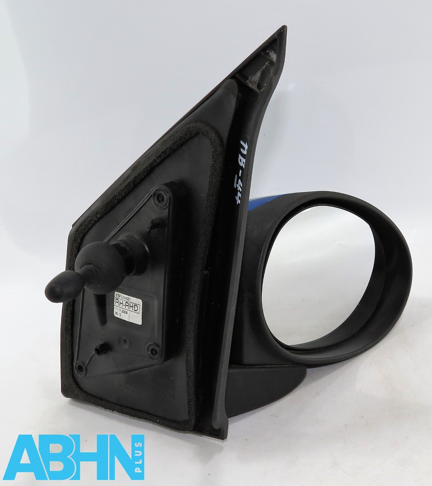 Toyota Aygo Citroen C1 107 MK1 05-14 Right Side Manual Door Mirror Metallic Blue - Image 2