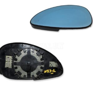Citroen C4 MK1 (04-11) Left Side Heated Door Mirror Glass Blue Tinted 9658968280