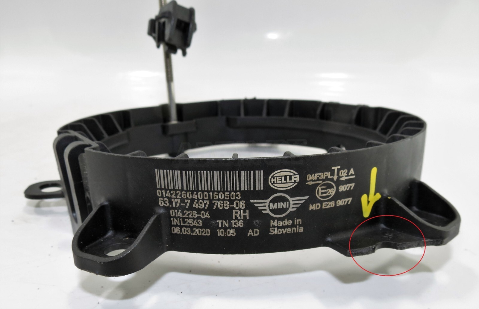 Genuine Mini F54 F55 F56 F57 14-19 Right Side Bumper Headlight Bracket 7497768 - Image 10