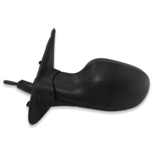Nissan Micra K12 MK3 /2002-2008 Left Side Manual Door Mirror Matte Black Grained