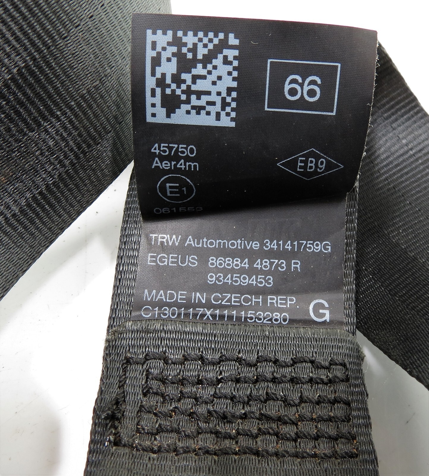 Renault Traffic 3 Vivaro B Passenger Side Seatbelt 34144151C 93459453 868844873R - Image 8